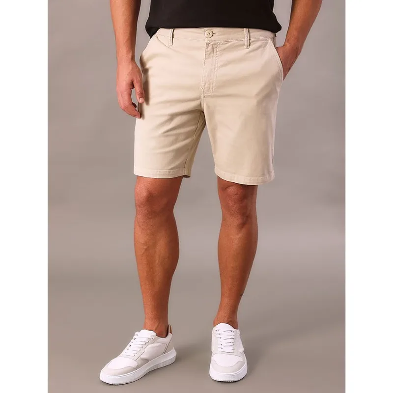 Bermuda Masculina Color Chino Calvin Klein - Caqui Claro Bermuda Masculina Color Chino Calvin Klein Caqui Claro 36