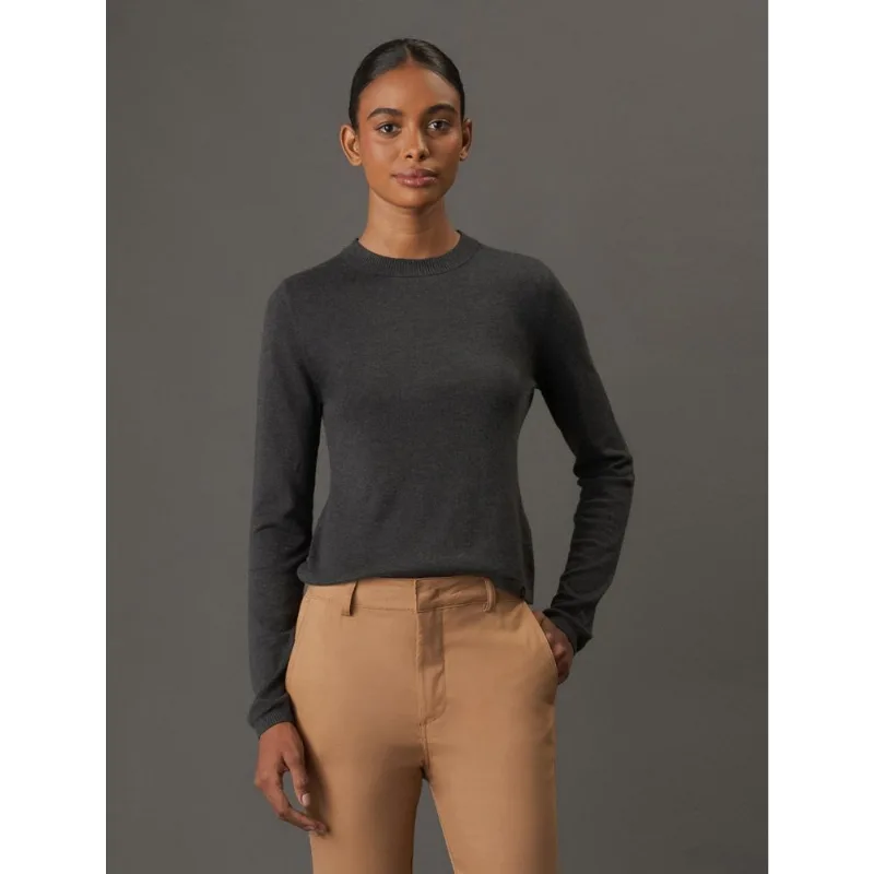 Blusa Feminina Tricot Justa Calvin Klein Jeans - Preto Fosco Blusa Feminina Tricot Justa Calvin Klein Jeans Preto Fosco g
