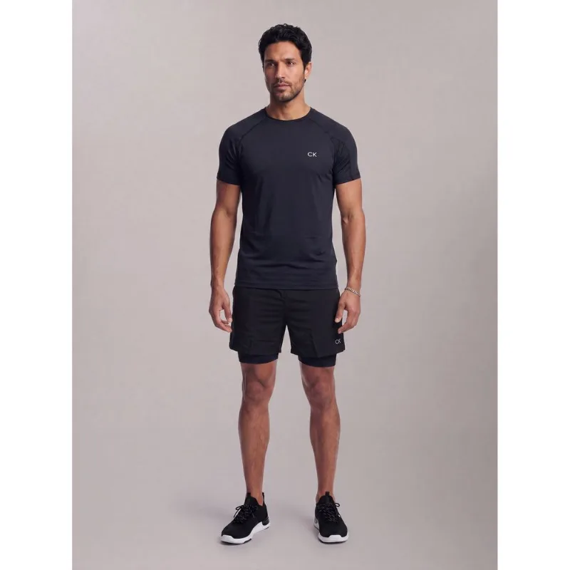 Bermuda Com Short Compressão Calvin Klein Sport - Preto Bermuda Com Short Compressão Calvin Klein Sport Preto p