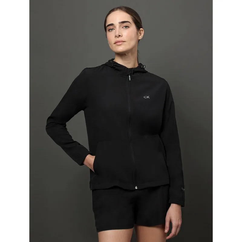 Jaqueta Corta Vento Calvin Klein Sport Feminino Com Capuz - Preto Jaqueta Corta Vento Calvin Klein Sport Feminino Com Capuz Preto g