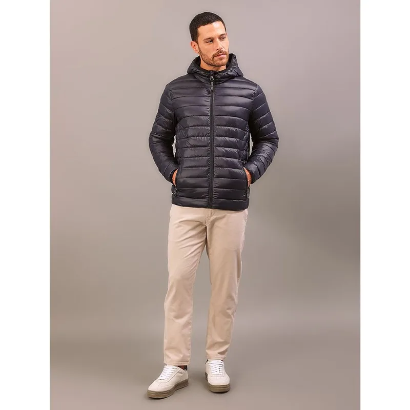 Jaqueta Masculina Calvin Klein Jeans Matelassê Com Capuz - Marinho Jaqueta Masculina Calvin Klein Jeans Matelassê Com Capuz Marinho m