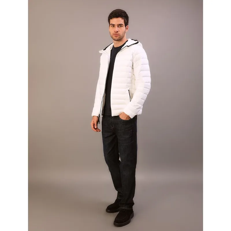 Jaqueta Masculina Calvin Klein Jeans Matelassê Com Capuz - Branco 2 Jaqueta Masculina Calvin Klein Jeans Matelassê Com Capuz Branco 2 m