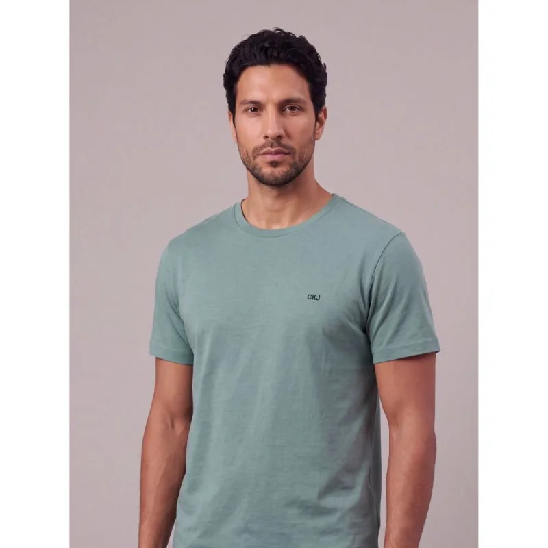 Camiseta Masculina Logo Bordado - Verde Camiseta Masculina Logo Bordado Verde m