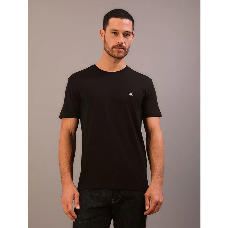Camiseta Manga Curta Calvin Klein Jeans Masculino Calvin Klein Bordado - Preto Camiseta Manga Curta Calvin Klein Jeans Masculino Calvin Klein Bordado Preto p