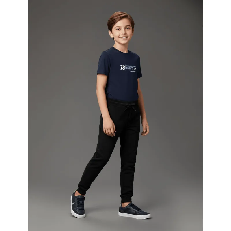 Calça Menina Moletom Logo Bordado Calvin Klein Jeans - Preto Calça Menina Moletom Logo Bordado Calvin Klein Jeans Preto 14