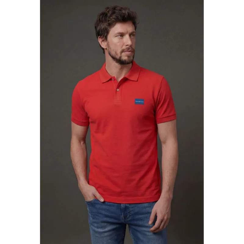 Polo Logo Calvin Klein Jeans - Vermelho Polo Logo Calvin Klein Jeans Vermelho p