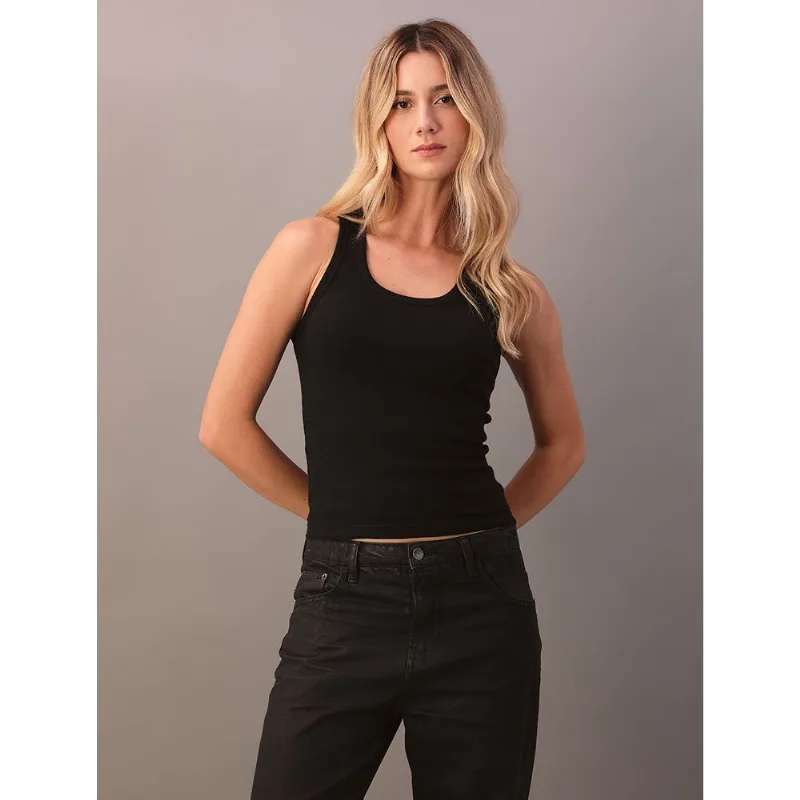 Regata Feminina Ribana Nadador Calvin Klein Jeans - Preto Regata Feminina Ribana Nadador Calvin Klein Jeans Preto m