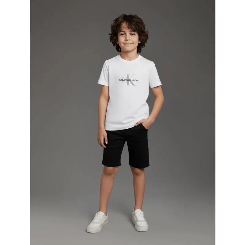 Camiseta Manga Curta Calvin Klein Jeans Boy Logo Reissue - Branco 2 Camiseta Manga Curta Calvin Klein Jeans Boy Logo Reissue Branco 2 14