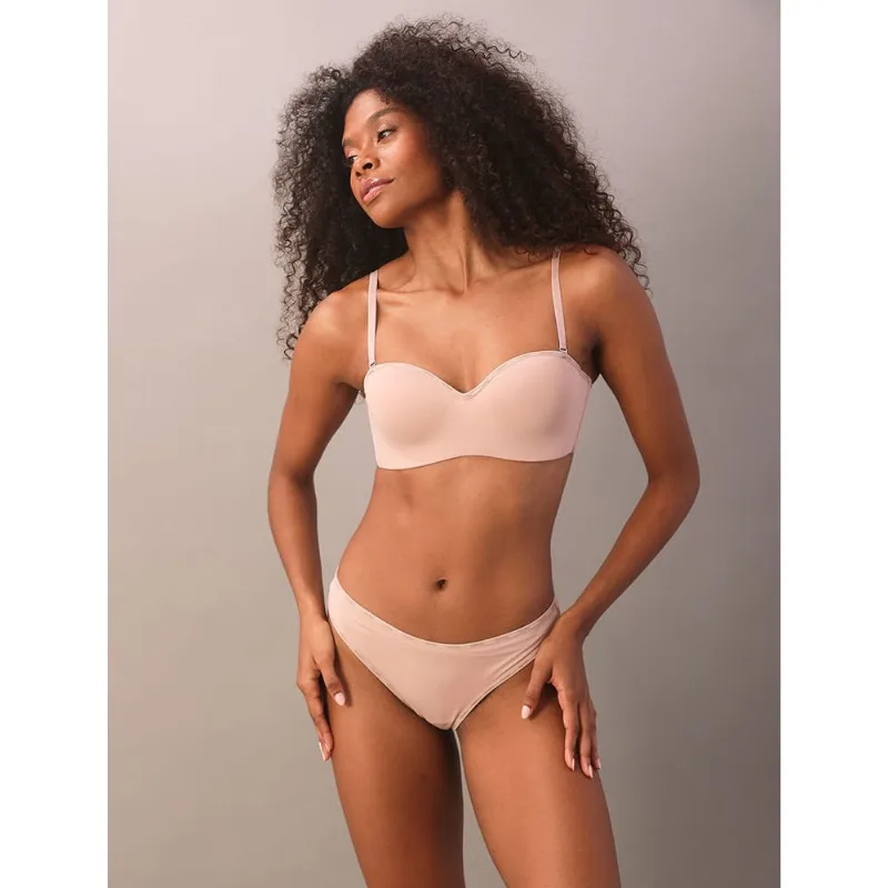 Calcinha Fio Dental Duplo Soft Micro Logo Calvin Klein Underwear - Skin Médio Calcinha Fio Dental Duplo Soft Micro Logo Calvin Klein Underwear Skin Médio g