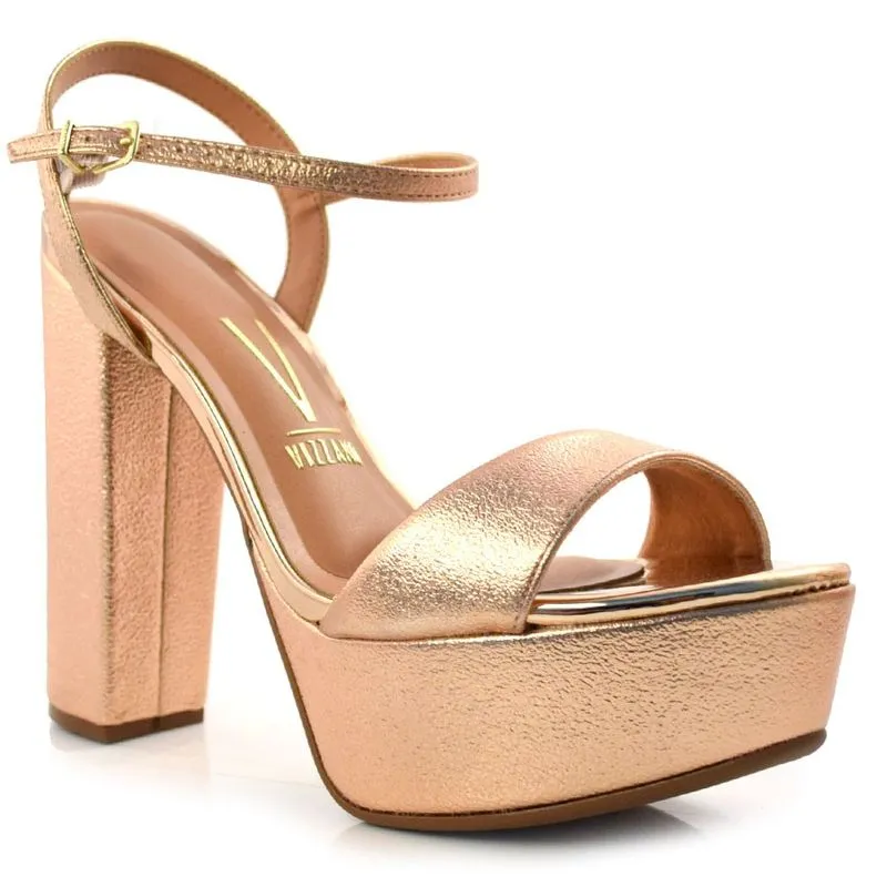 Sandália de Salto Bloco e Meia Pata Rosa 6282455-22968 37