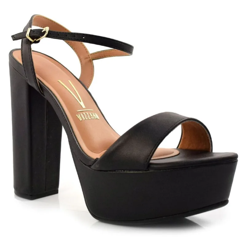 Sandália Feminina de Salto Bloco e Meia Pata Vizzano Preto 6282455-7286 34