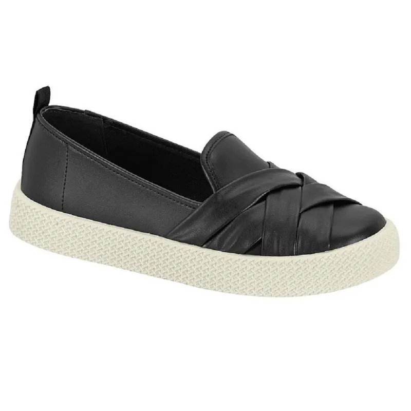 Tênis Fem Slip On Beira Rio Napa Preto 4280.105