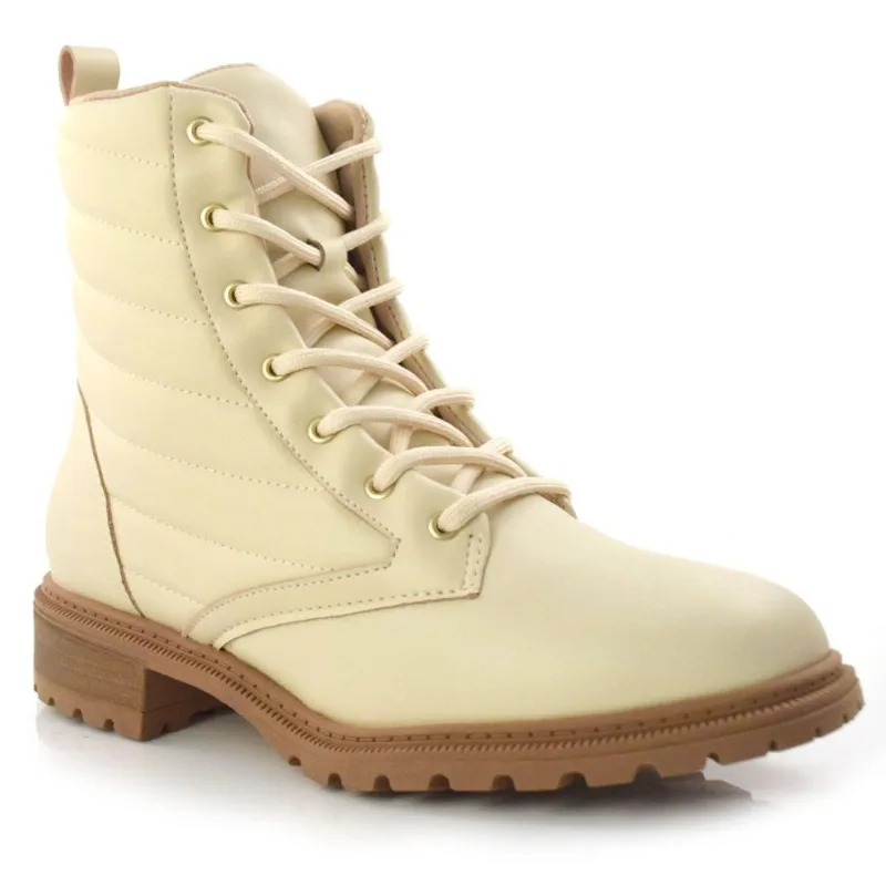 Coturno Feminino Modare Creme 7074103-18462 35