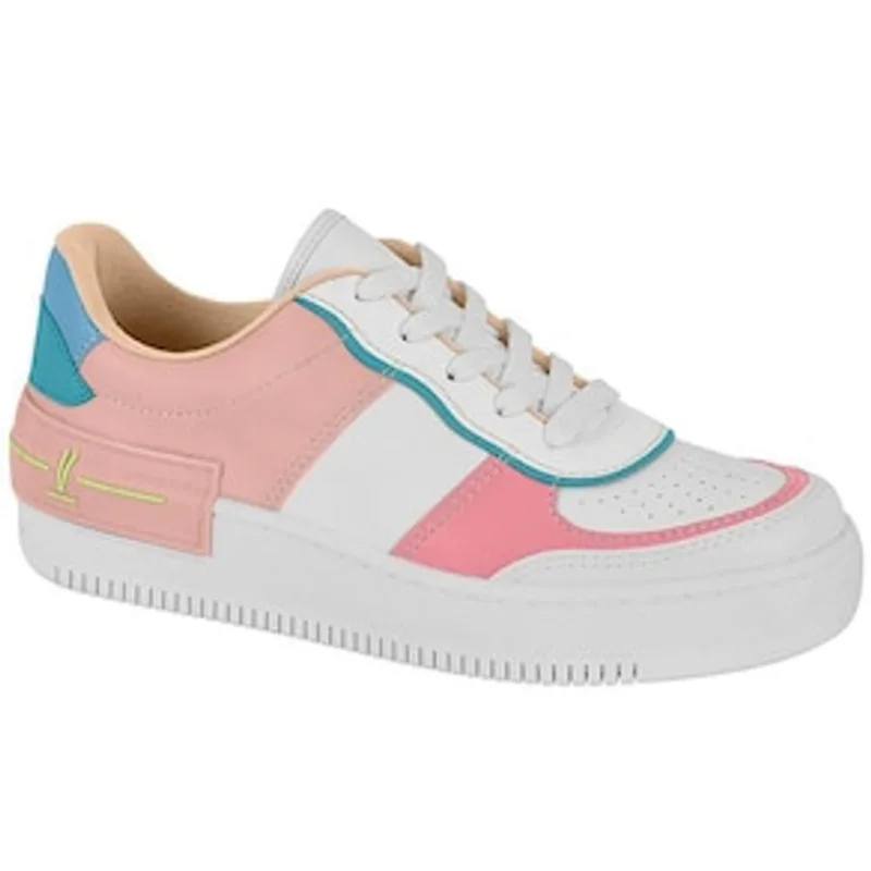 Tênis Feminino 1389-202 Vizzano - Branco/Rosa/Verde Jade Branco 40