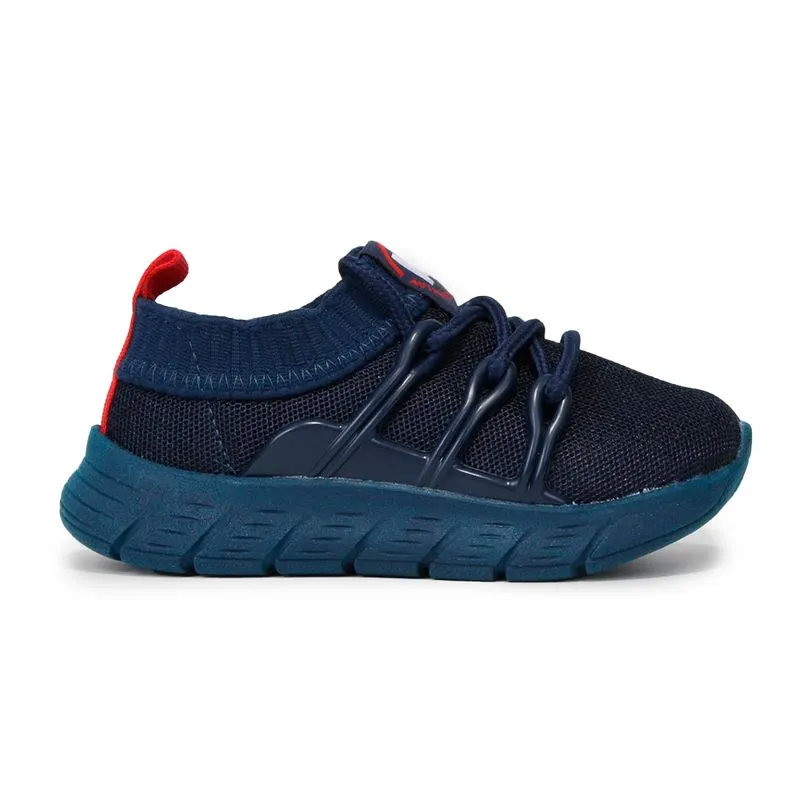 Tênis Casual Molekinho Amarração Knit Infantil Azul MARINHO - 26