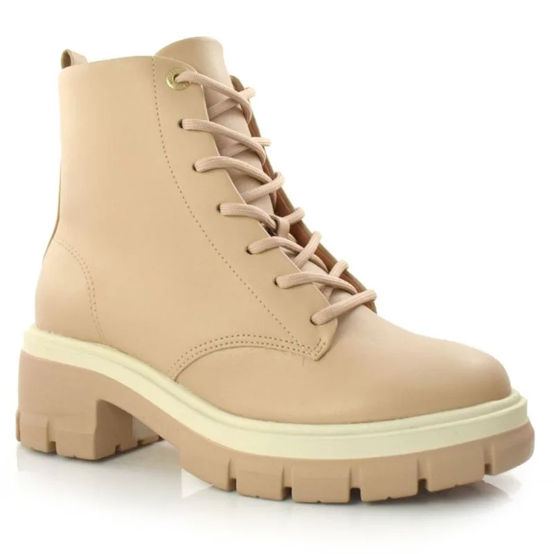 Coturno Tratorado Feminino Vizzano Creme 3087201-7286 34