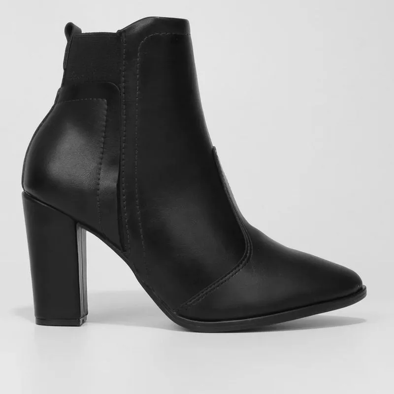 Bota Beira Rio Bico Fino Cano Curto Feminina