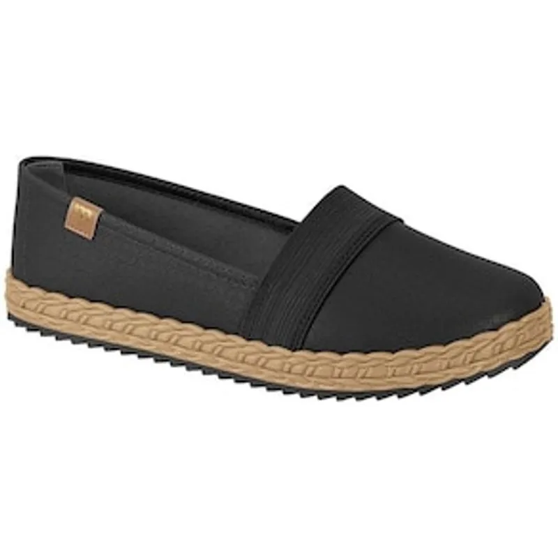 Sapatilha Feminina Moleca 5696-300 - Preta Preto 35