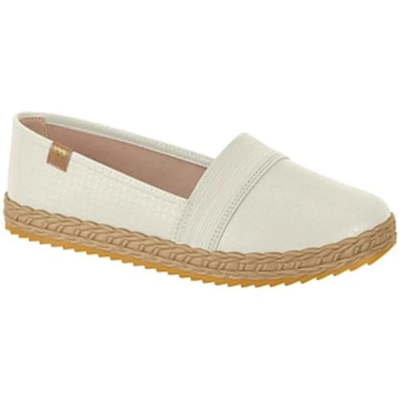 Sapatilha Feminina Moleca 5696-300 - Branco Off/Mostarda Mostarda 35