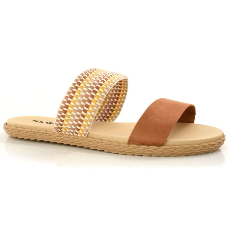 Tamanco Rasteira Feminino Moleca Marrom 5452.113.7662 36