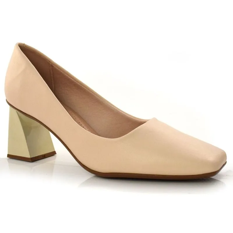 Scarpin de Salto Médio Beira Rio Creme 4285100-9569 38