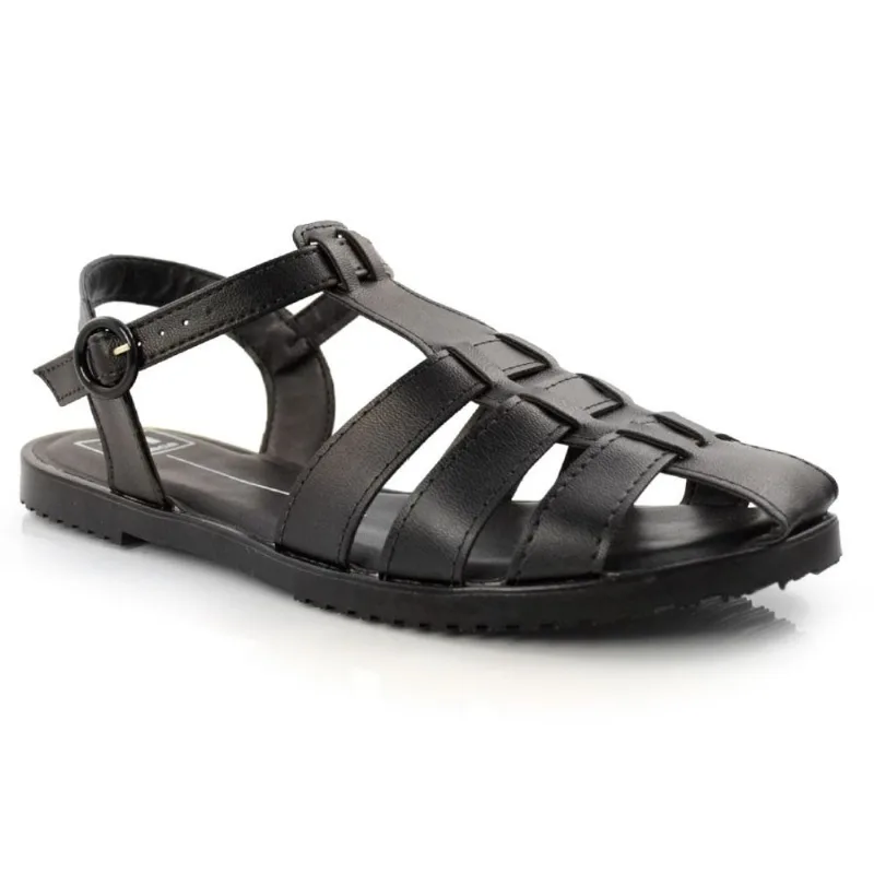 Sandália Fisherman de Salto Baixo Moleca Preto 5449209-9569 39
