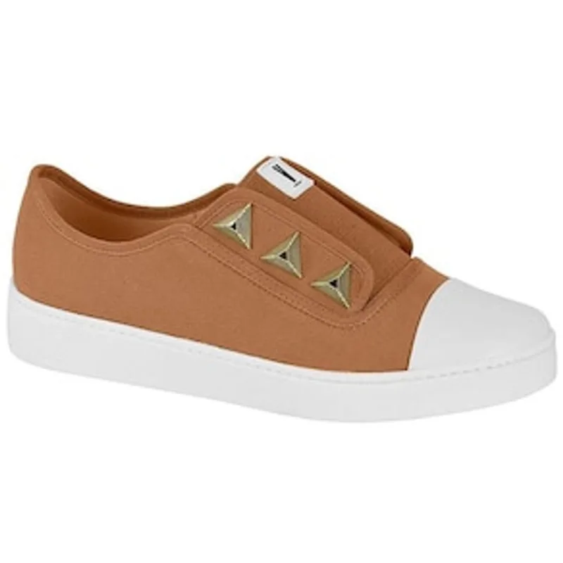 Tênis Feminino Slip On 1214-1031 Vizzano - Camel/Branco Branco 40
