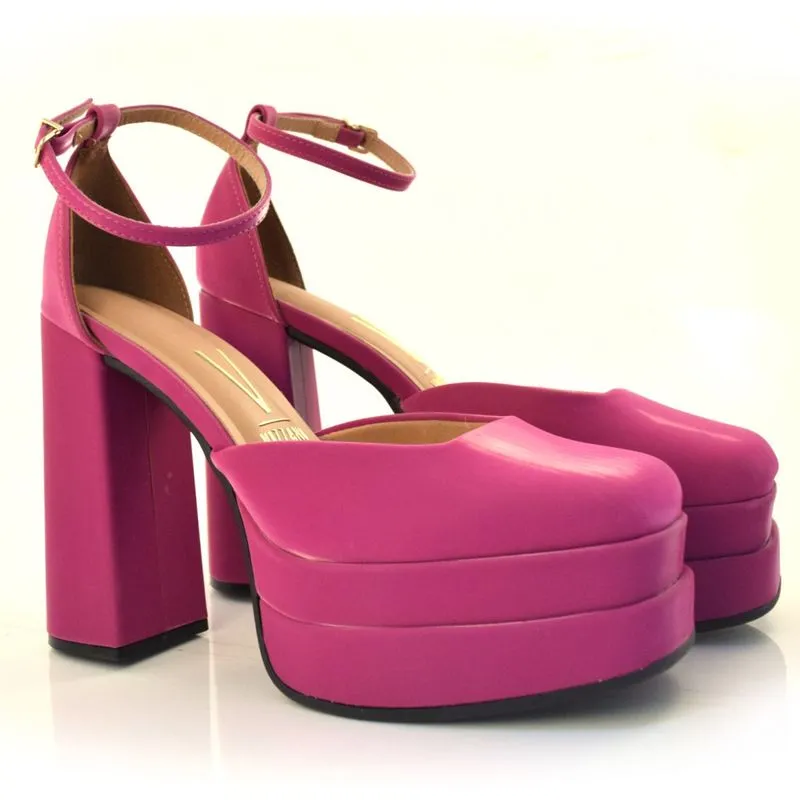 Sapato Plataforma Feminino Rosa Rosa 1395101-20076 36