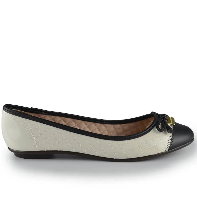 Sapatilha Moleca Feminina em Verniz 5027.1407 16936 VZ/NP BCO OFF 39