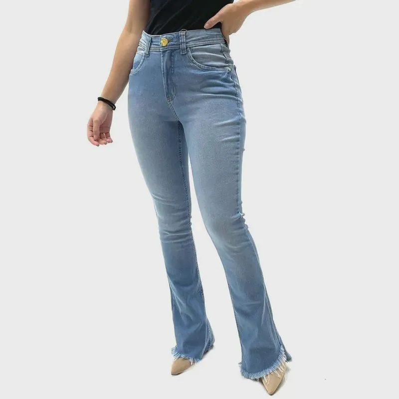 Calça denuncia jeans boot cut feminina