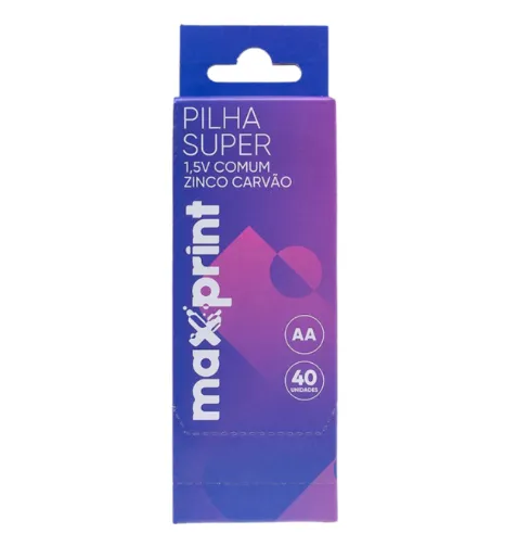 PILHAS AA COMUM 1,5V MAXPRINT Cx C/40