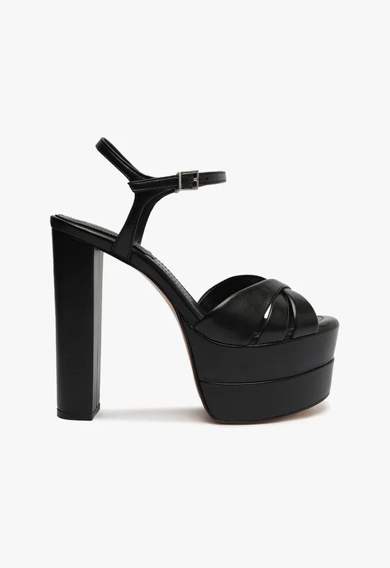 Keefa High Sandal 8.5 / Black / Nappa Leather