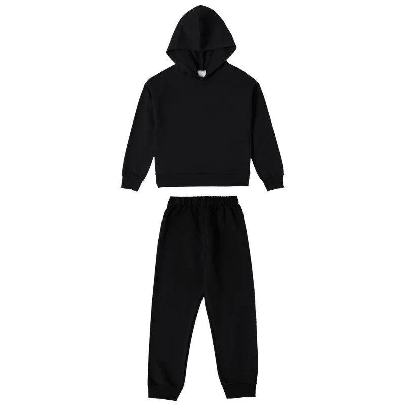 Conjunto Malwee Teen Juvenil Unissex Moletom Flanelado Básico 10/18 - 1000091818-PRETO-10
