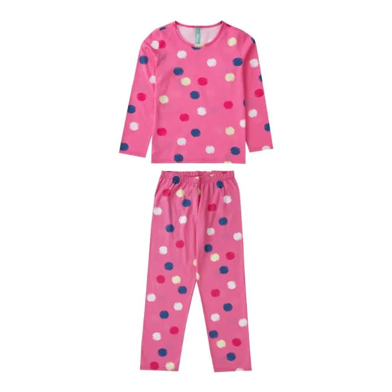 Pijama Estamapado Malwee Kids Infantil Menina Meia estação 4/8 - 1000091681-ROSA ESCURO-4