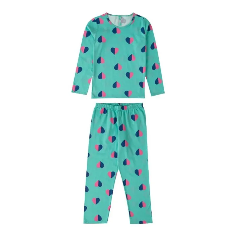 Pijama Estamapado Malwee Kids Infantil Menina Meia estação 4/8 - 1000091681-VERDE-8