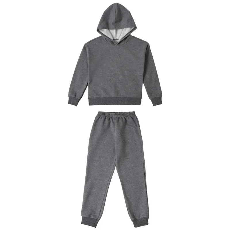 Conjunto Malwee Teen Juvenil Unissex Moletom Flanelado Básico 10/18 - 1000091818-MESCLA ESCURO-14