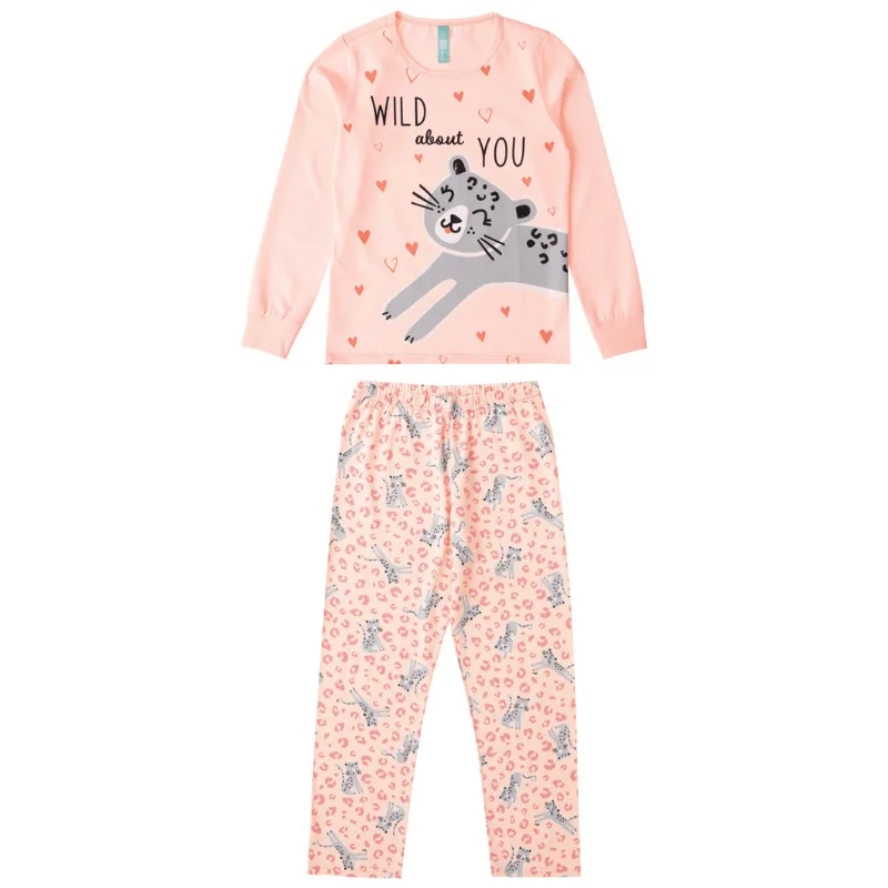 Pijama Malwee Kids Juvenil Menina Meia Estação com Estampa Sortida Brilha no Escuro 10/16 - 1000091690-LARANJA-14