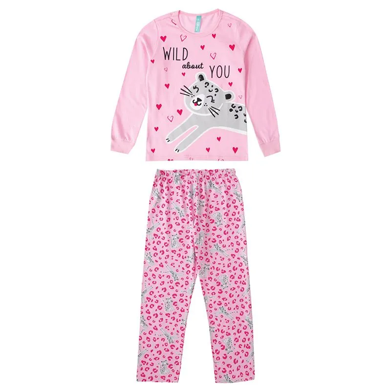 Pijama Malwee Kids Juvenil Menina Meia Estação com Estampa Sortida Brilha no Escuro 10/16 - 1000091690-ROSA CLARO-12