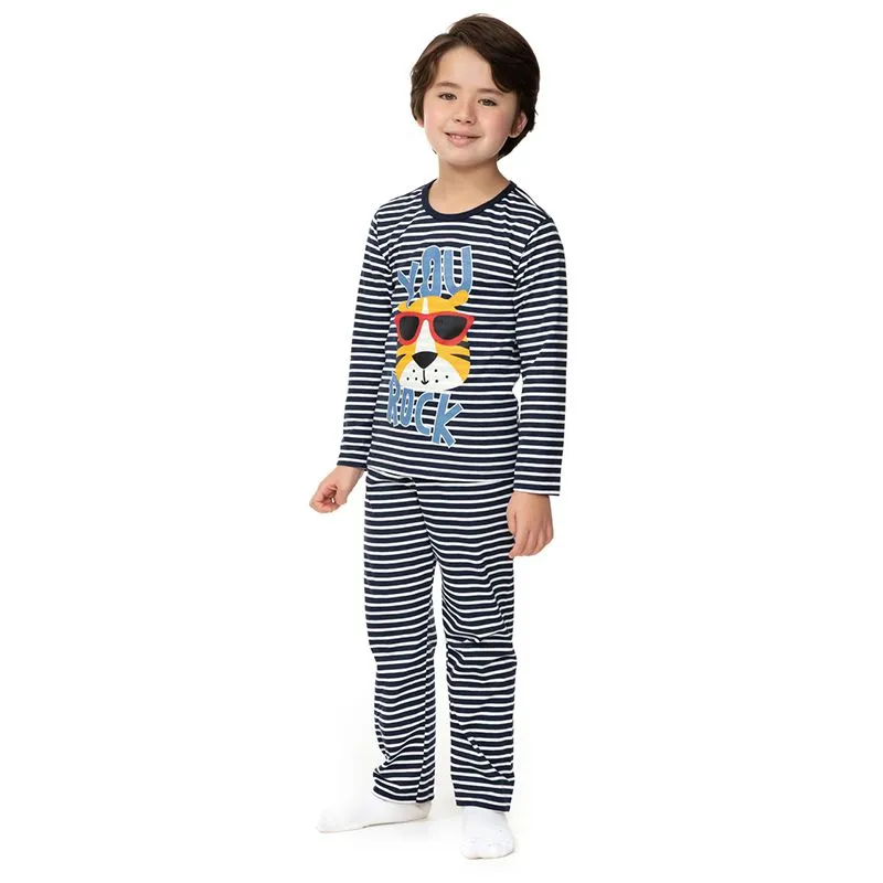 Pijama Malwee Juvenil Unissex Com Estampa Diversas 10/16 - 1000091737-AZUL-14