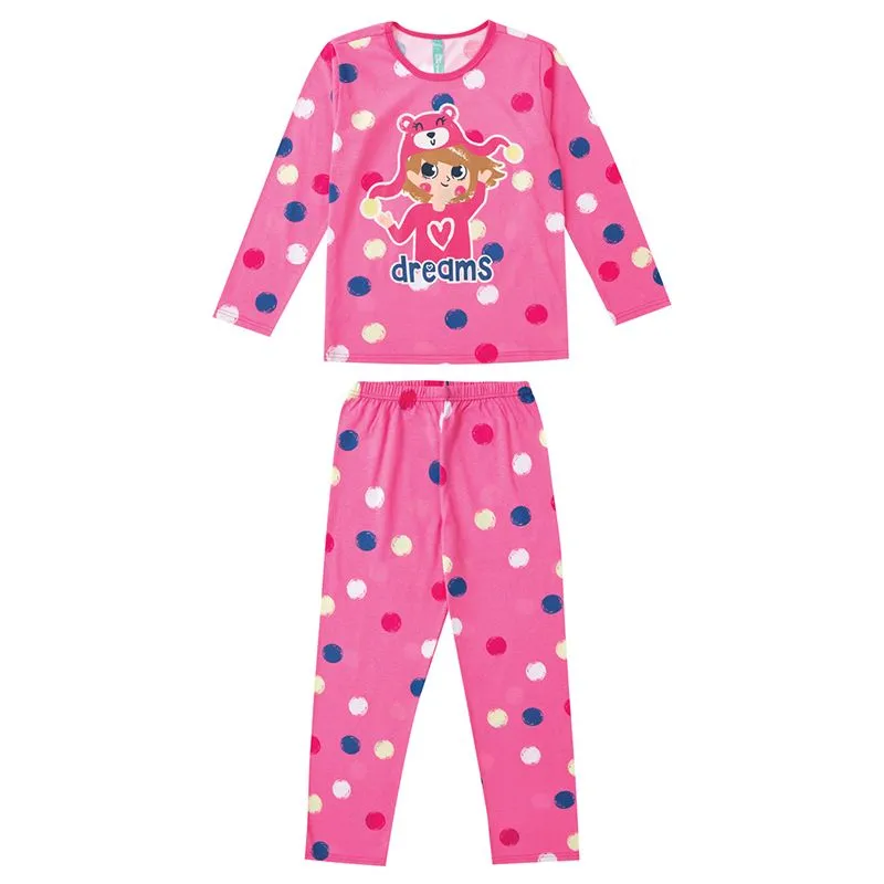 Pijama Malwee Juvenil Unissex Com Estampa Diversas 10/16 - 1000091737-ROSA ESCURO-12