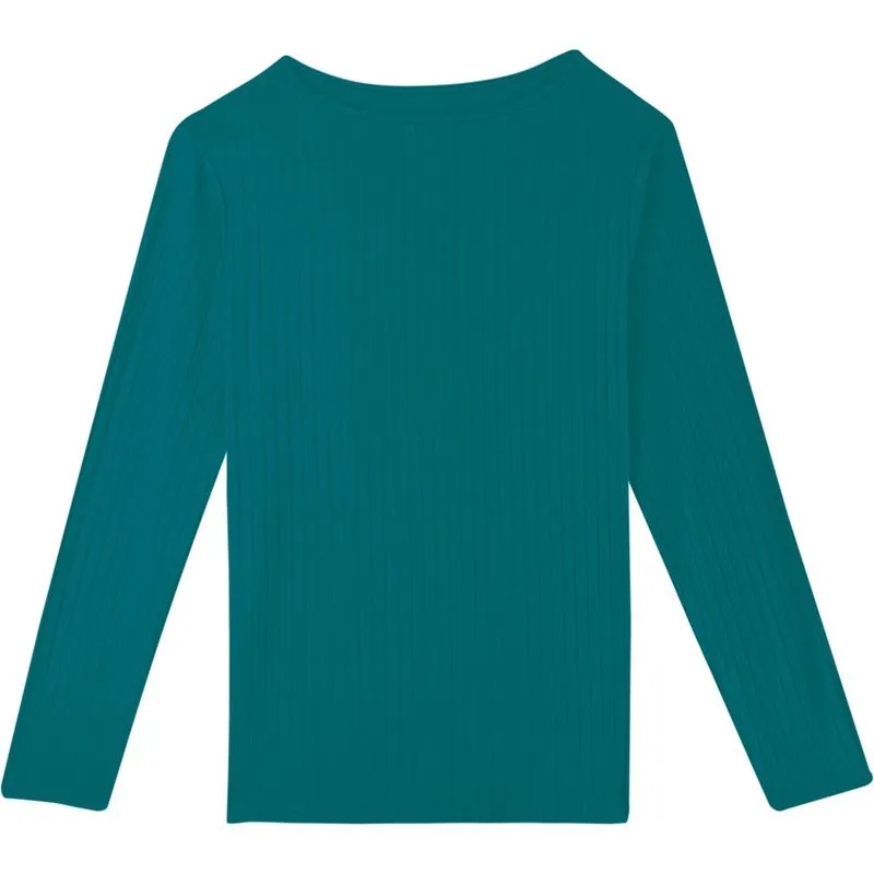 Blusa Manga Longa Canelada Feminina Malwee Plus