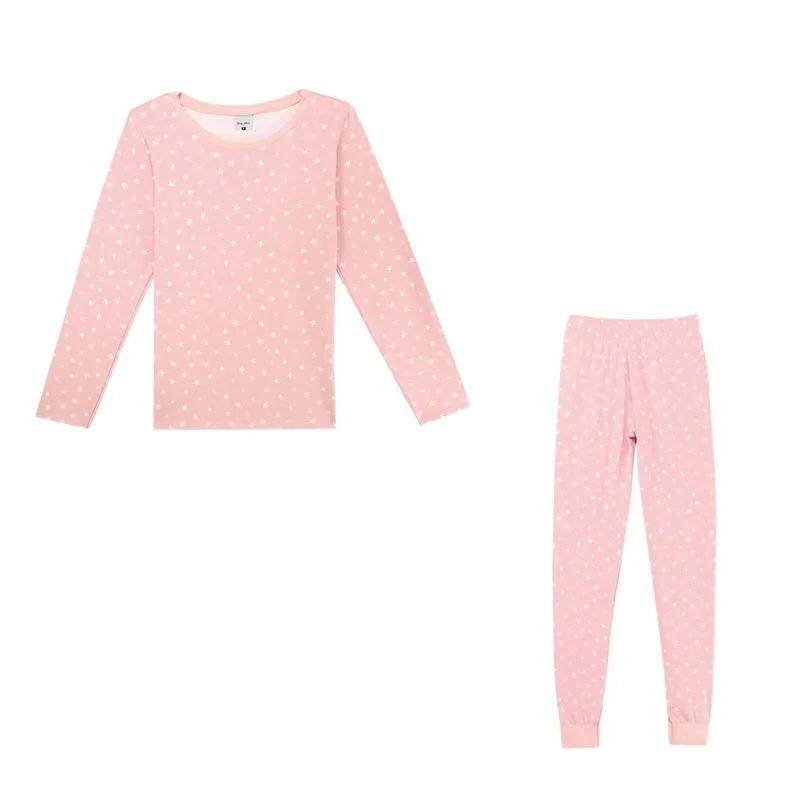Pijama Manga Longa Feminino Brilha Escuro Malwee