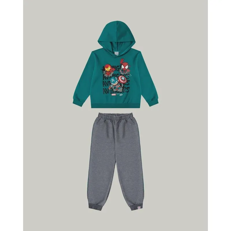 Conjunto Infantil Moletom Vingadores Malwee