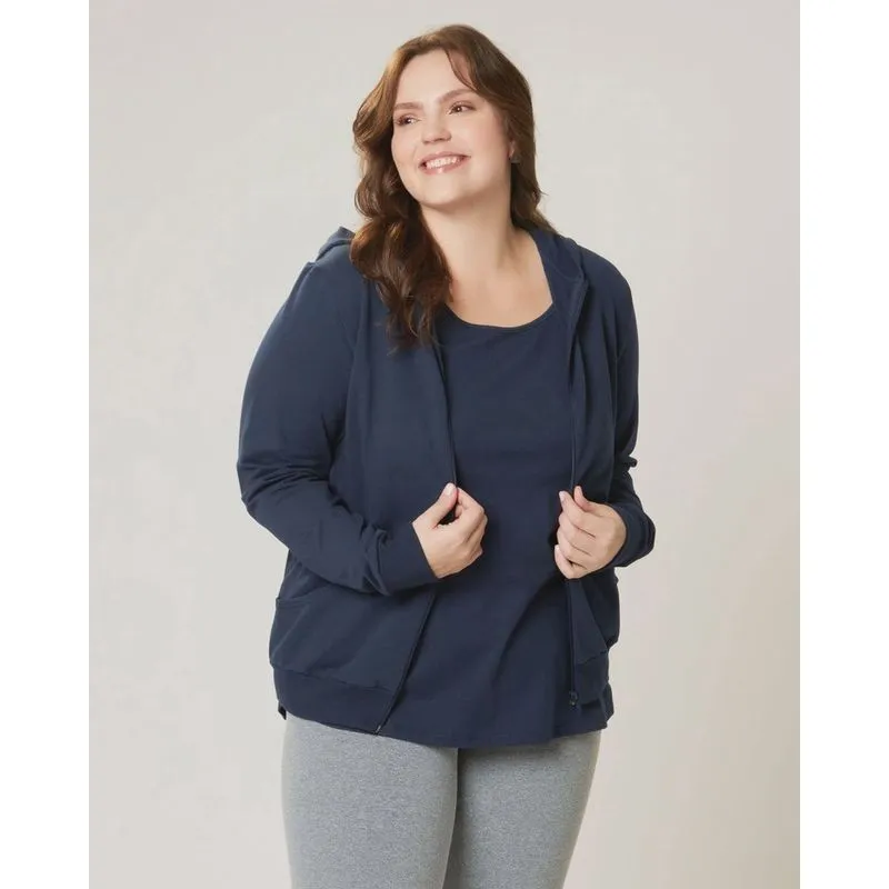 Jaqueta Feminina Moletom Malwee Plus Size