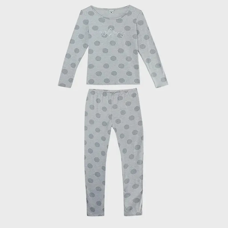 Pijama Longo Colors Cinza Malwee 1000093242 Algodão