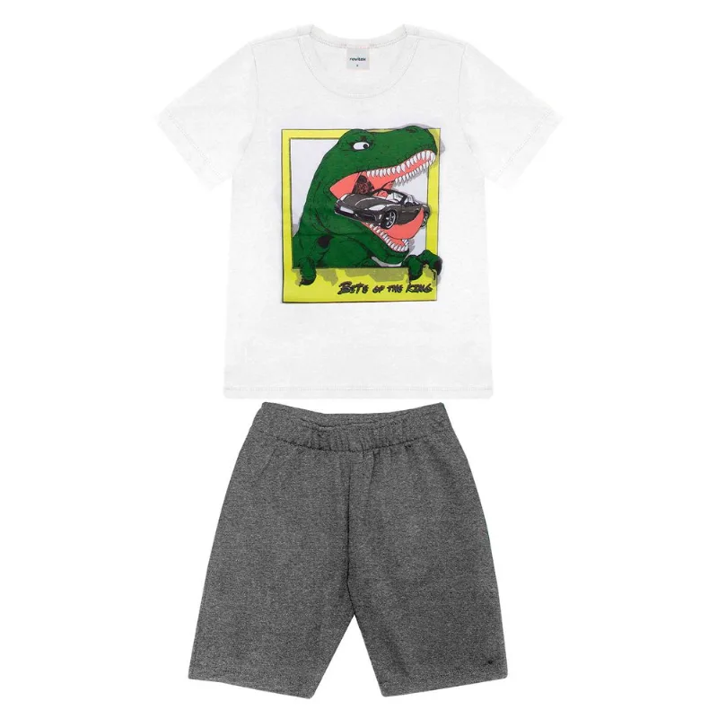 Conjunto Infantil Masculina The King Rovitex Kids Branco 3