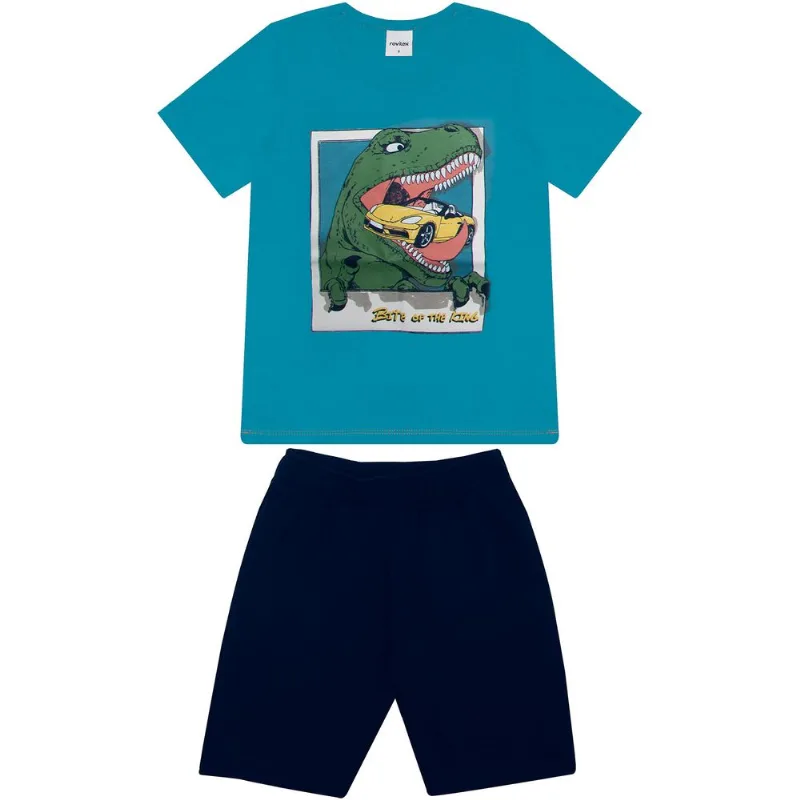 Conjunto Infantil Masculina The King Rovitex Kids Azul 1