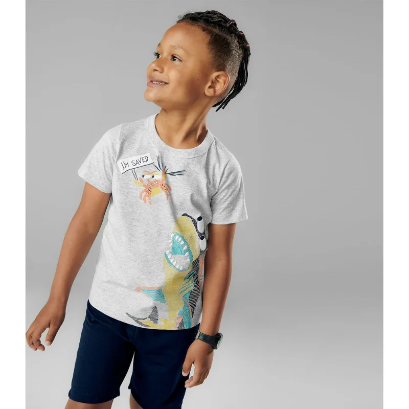 Conjunto Infantil Masculino Tubarão Rovitex Kids Cinza 2