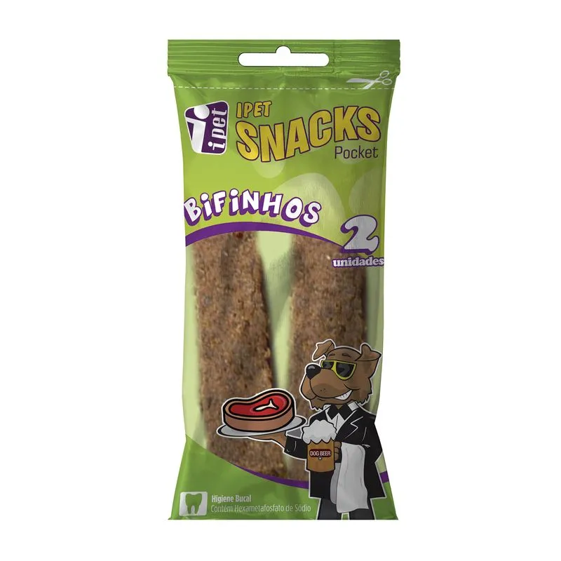 Bifinhos Snacks Pocket Frango 2 Unid Ipet Verde Un