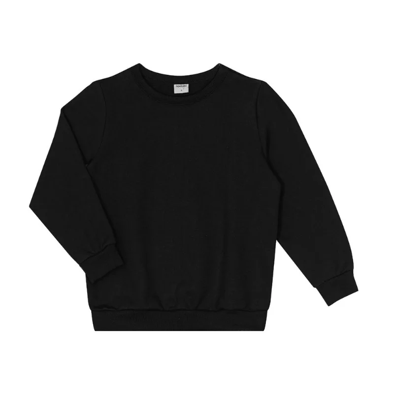 Blusão Infantil Moletom Básico Unissex Rovi Kids Preto 8